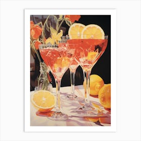 Vintage Cocktails Pop Art Inspired 3 Art Print