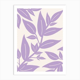 Purple Leaves Botanical 1 Art Print