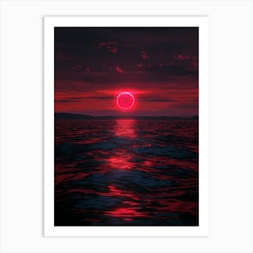 Sunset Over The Ocean 3 Art Print