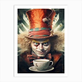 Alice In Wonderland Surreal The Mad Hatter Art Print