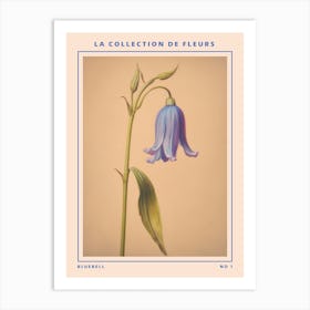 Bluebell French Flower Botanical Poster Art Print