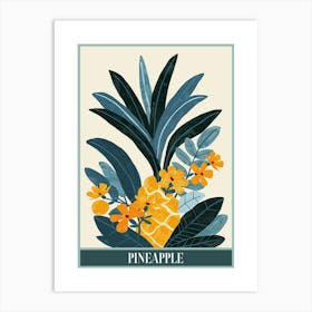 Pineapple Tree Illustration Flat 4 Poster Art Print