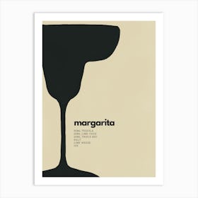 Neutral Margarita Cocktail Art Print