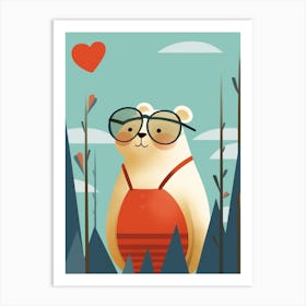 Little Beaver 2 Wearing Sunglasses Art Print