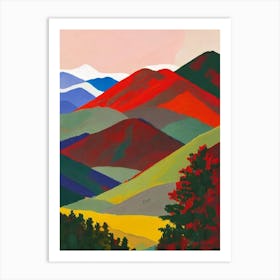 Rocky Mountain National Park United States Of America Abstract Colourful Art Print