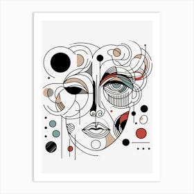 Abstract Line Art Art Print