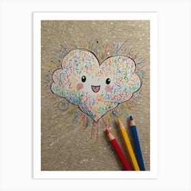 Cloud Drawing Art Print