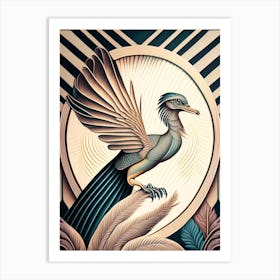 Archaeopteryx Pastel Dinosaur Art Print