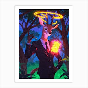 Deer In The Forest 2 Art Print