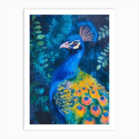 Peacock Pattern Painting 1 Art Print