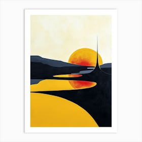 'Sunrise', Minimalism 1 Art Print