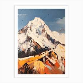 Mont Blanc France 3 Mountain Painting Art Print