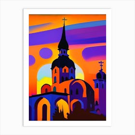 Cathdral Abstract Sunset Art Print