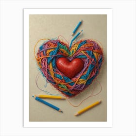 Heart Of Yarn 12 Art Print