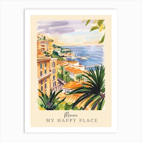 My Happy Place Monaco 4 Travel Poster Art Print