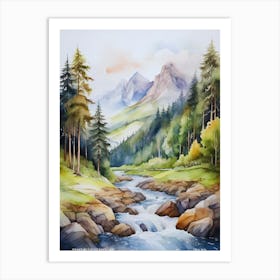 mountain forest landscape.5 Art Print