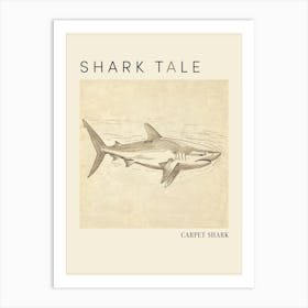 Carpet Shark Vintage Illustration 3 Poster Art Print