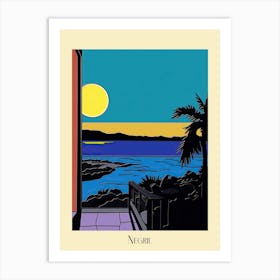 Poster Of Minimal Design Style Of Negril, Jamaica 3 Art Print