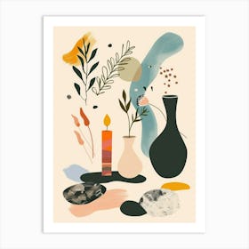 Abstract Objects Flat Illustration 11 Art Print