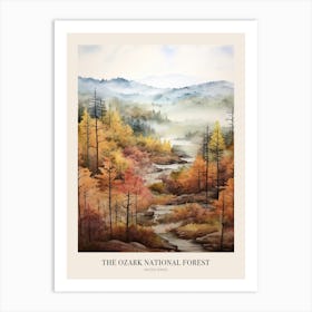 Autumn Forest Landscape The Ozark National Forest Poster Art Print