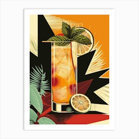 Art Deco Long Island Iced Tea Art Print