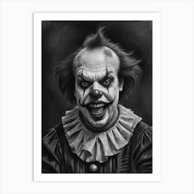 Circus of Dread Creepy Freaky Clown Art Print