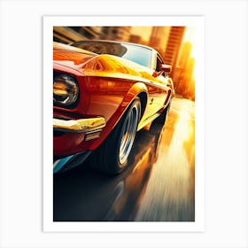 American Muscle Car In The City 009 Art Print