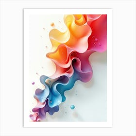 Abstract Colorful Swirls Art Print