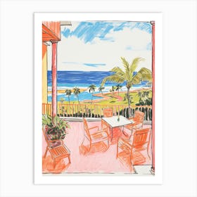 The Ritz Carlton, Kapalua   Maui, Hawaii   Resort Storybook Illustration 4 Art Print