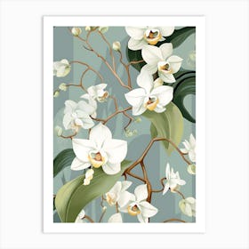 Orchids Wallpaper Art Print