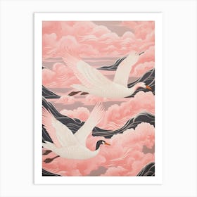 Vintage Japanese Inspired Bird Print Goose 3 Art Print