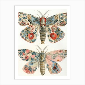 Butterfly Elegance William Morris Style 2 Art Print