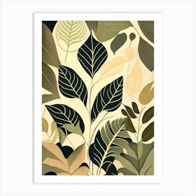 Leaf Pattern Rousseau Inspired 2 Art Print