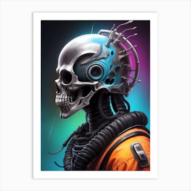 Sci-Fi Skull Art Print