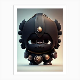 Black Dwarf Kawaii Kids Space Art Print