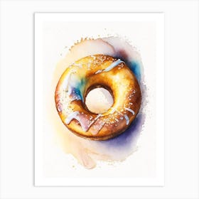 Churro Donut Cute Neon 4 Art Print