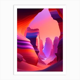 Antelope Canyon Sunset Dreamy Landscape Art Print