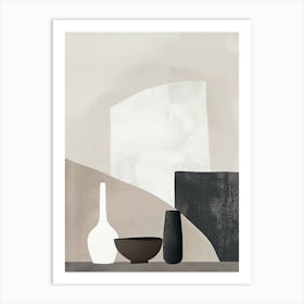 Neutral Rhythms Minimalist Style Art Print