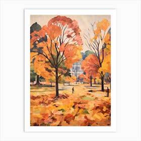 Autumn City Park Painting Yoyogi Park Tokyo 1 Art Print