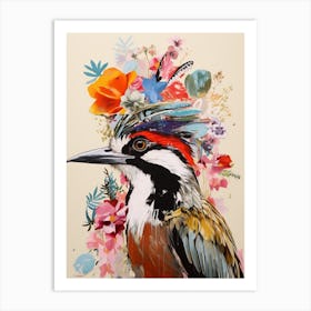 Bird With A Flower Crown Bird Art Print