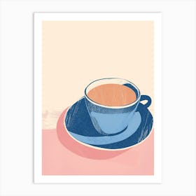 Tea Cup On A Saucer Art Print