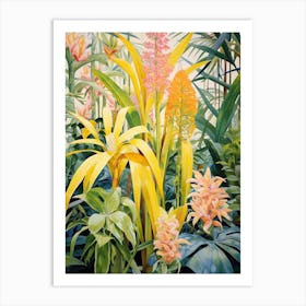 Tropical Plant Painting Dracaena Lemon Lime Plant 1 Art Print