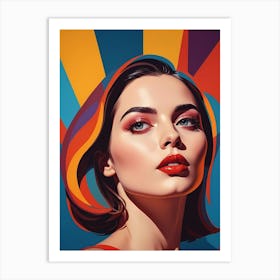 Woman Portrait In The Style Of Pop Art (40) Art Print
