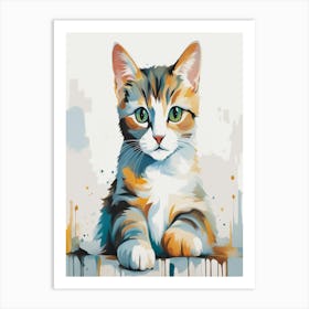 Cat Painting 1 Art Print