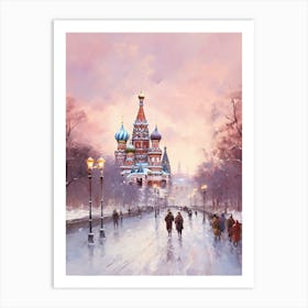 Dreamy Winter Painting Moscow Russia Art Print