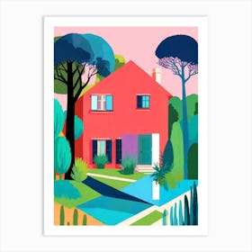 House In The Garden 1 Art Print