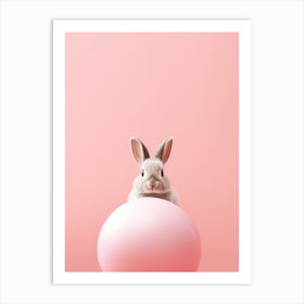 Bunny and Pink Art Print