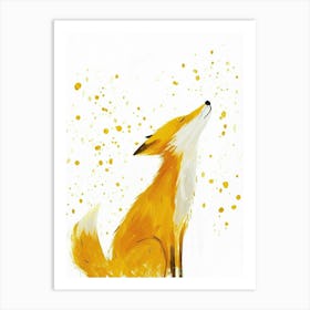 Yellow Fox 4 Art Print