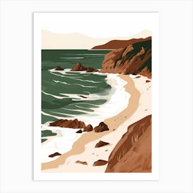 Beach Landscape Illustration Art Print