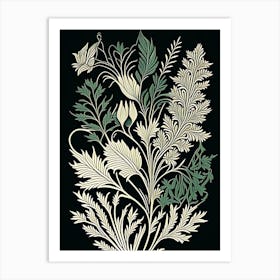 Fo Ti Herb William Morris Inspired Line Drawing Art Print